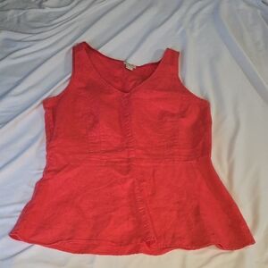 J. Crew Vibrant Red Tank Top